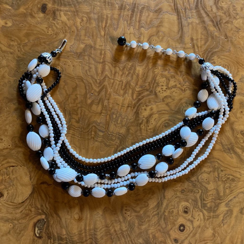 Multi-Strand Bead Choker Necklace